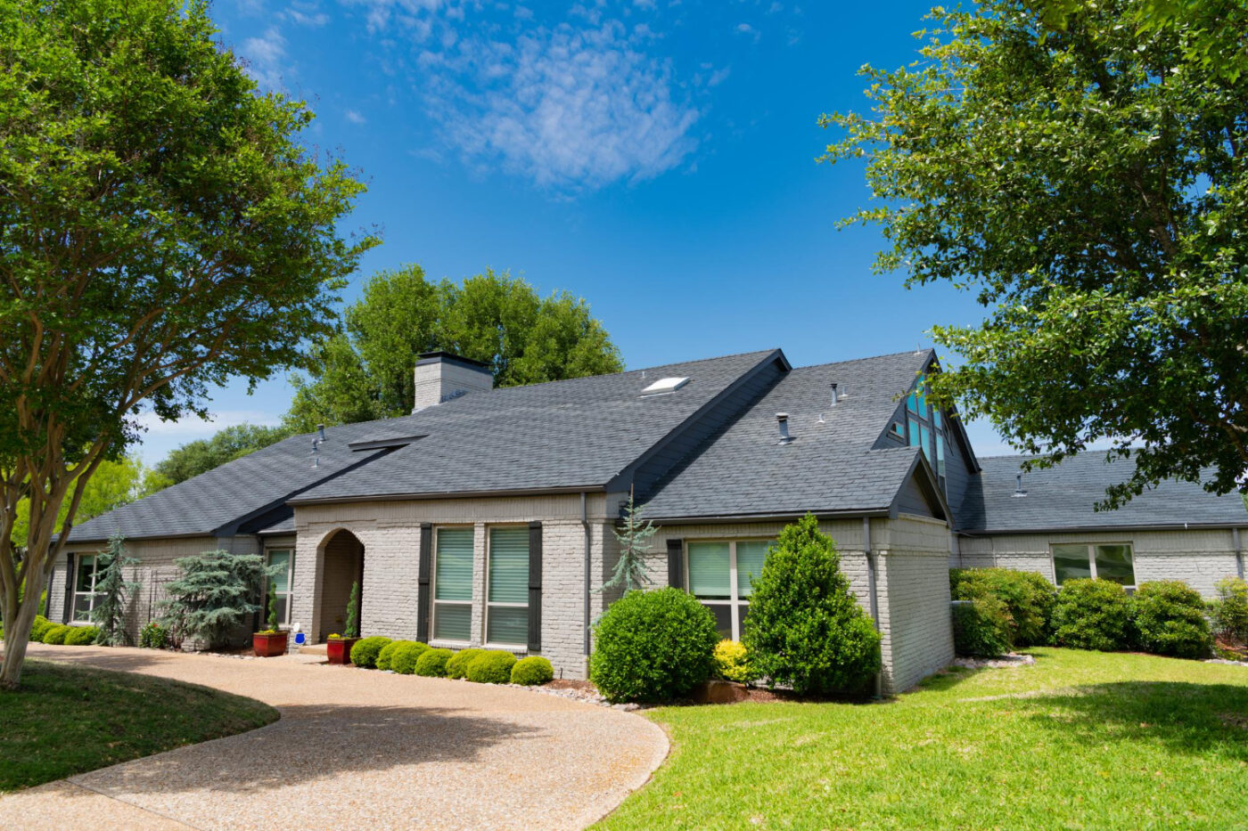 Renovated home exterior in Bellville, TX showcasing curb appeal improvements