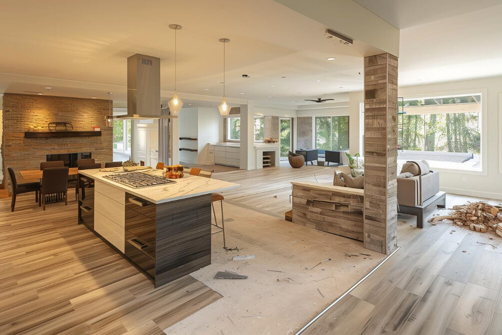 9784 Full home remodel cost 2025 in Bellville TX living room renovation