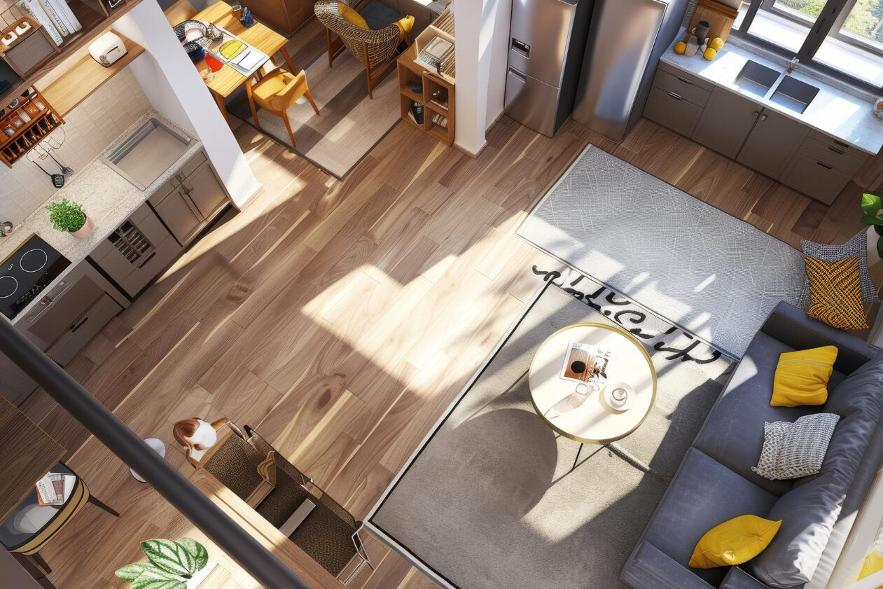 Open floor plan renovation in Bellville TX living room