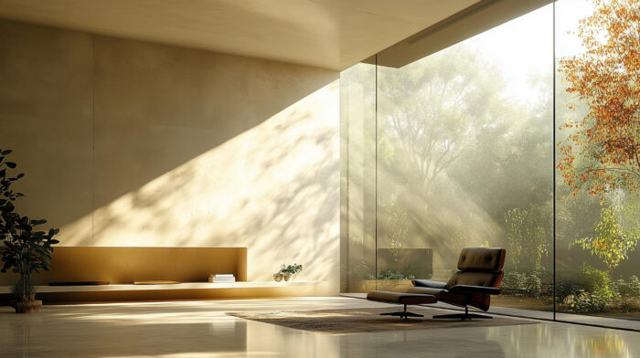 Reflective interior design to increase natural light home