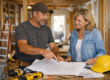 home remodel process with contractor and homeowner planning renovation
