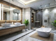 Modern bathroom features in a remodeled Texas home