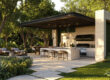 Outdoor living trends in a Texas backyard with patio and kitchen features