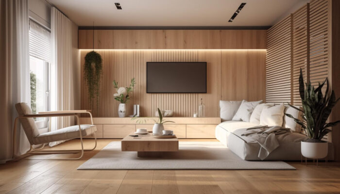 Remodeled spare room transformed into a functional living area